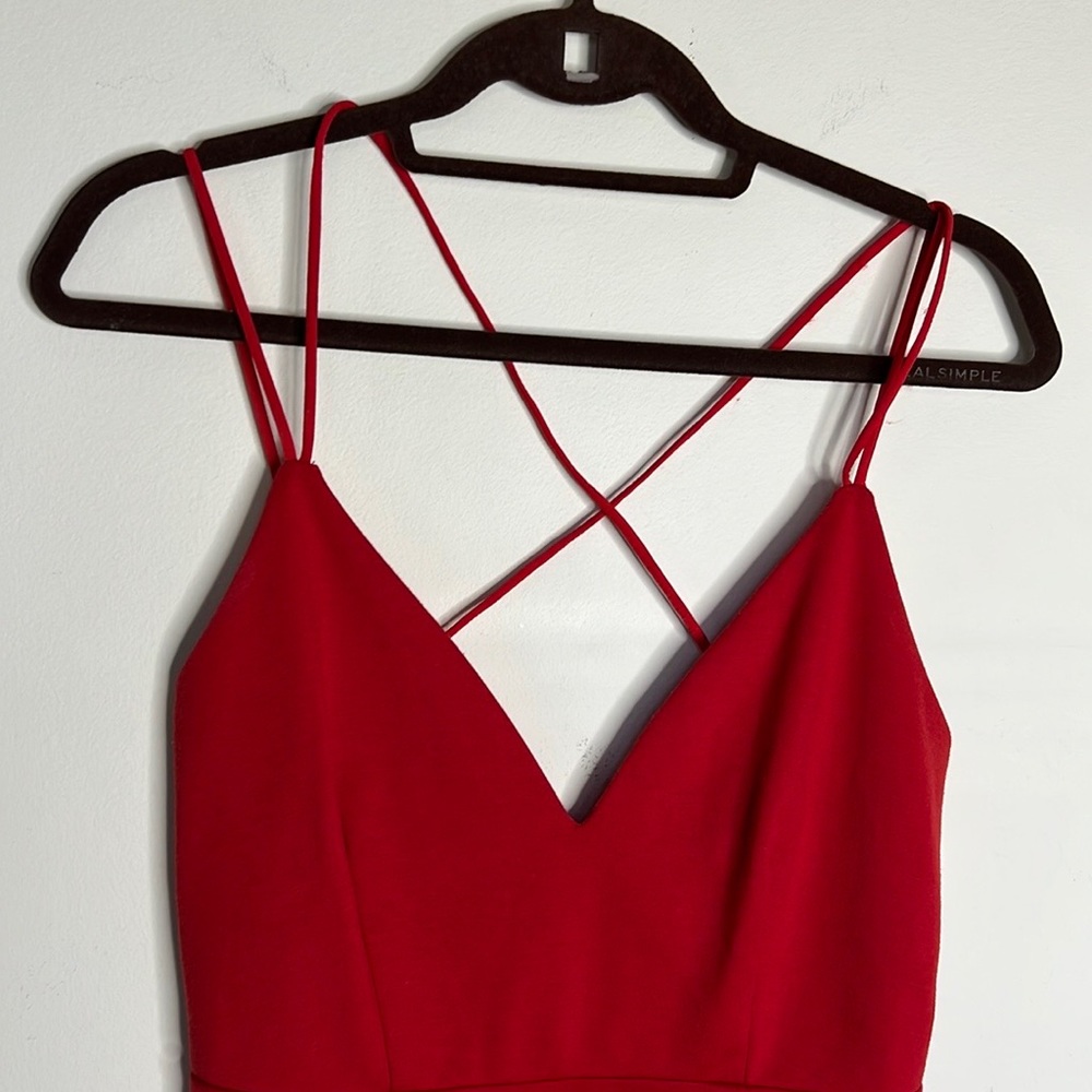Tobi Strappy Red Bodycon Mini Dress